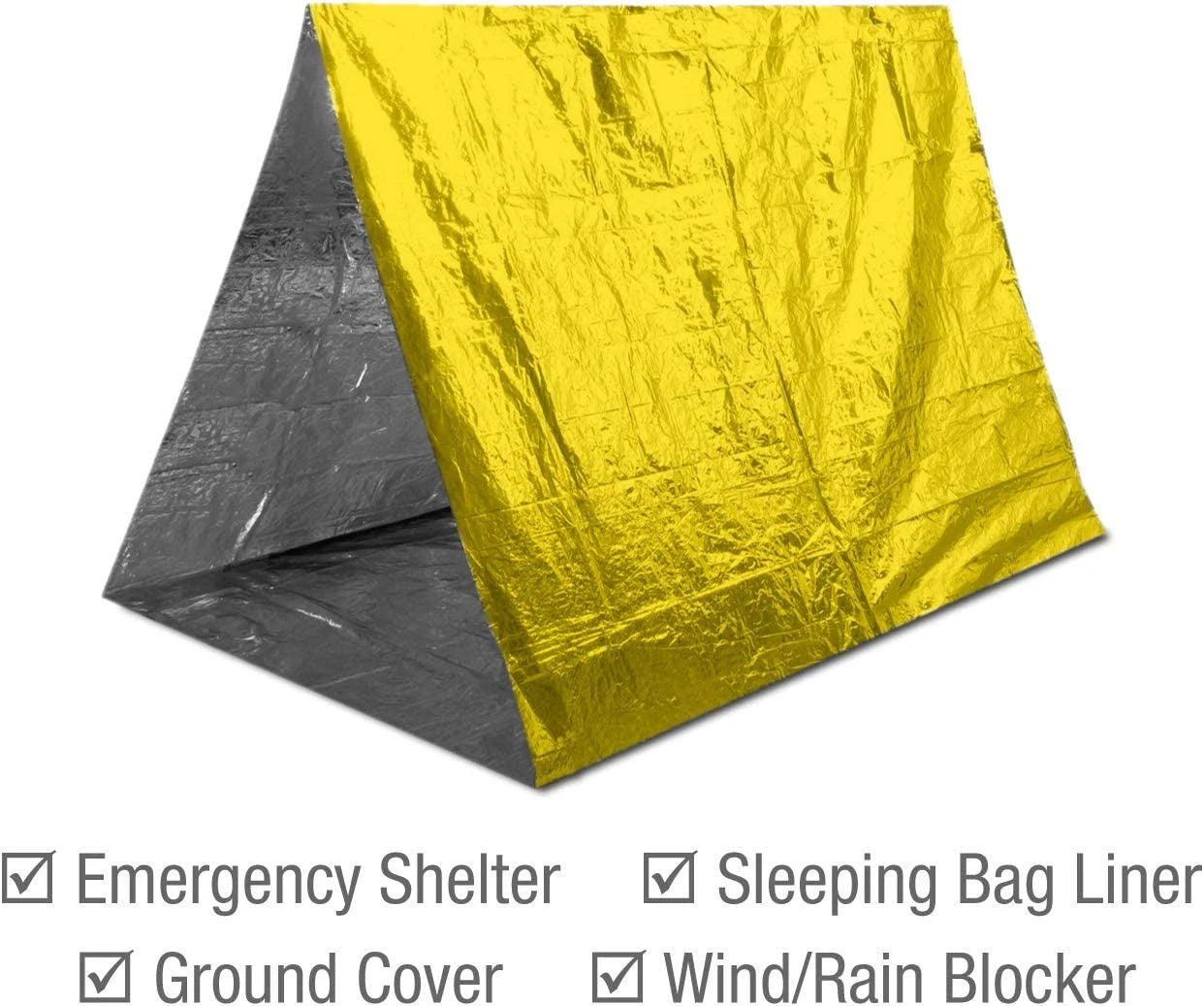 Outdoor Emergency Gold-Silver Survival Blanket – Waterproof Thermal Rescue Blanket 130x210cm